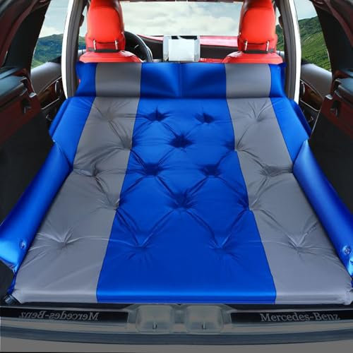 LLL6zzzK Auto Aufblasbares Luftmatratzen für Dacia Duster 2018-2022,Tragbar Luftmatratze Aufblasbares Bett Auto Reise Auto Schlafbett Pad Air Couch Matte,B-Blue