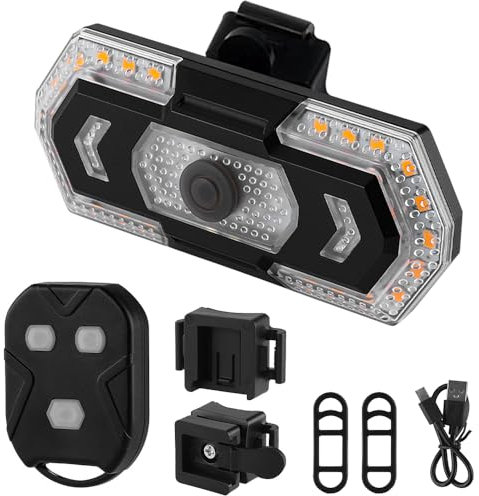 XEERUN Fahrrad Blinker, E Scooter Blinker Fahrrad Blinker mit USB Fernbedienung, LED Scooter Blinker USB-Aufladung Fahrrad Scooter Rücklicht für Fahrräder und Mountainbikes