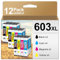KEENKLE 603 XL 603XL Druckerpatronen Kompatible für Epson 603 603 XL Multipack für Druckerpatronen Epson XP 3100 XP 3200 XP 3105 XP 2100 XP 4100 XP 4150 Workforce WF 2830 WF 2835 (12er-Pack)