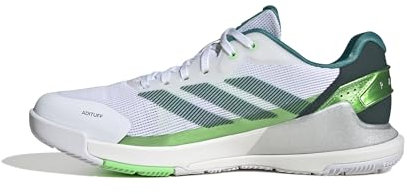 adidas Herren Crazyquick Lightstrike Shoes Padel-Schuhe, Cloud White/Aurora Ivy/Lime Burst, 42 EU