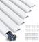 MUDEELA Kabelkanal Weiß Groß, XXL Kabelkanal Wand Flach, Kabelmanagement-Set für Home Office - 6X L400mm, B60mm, H20mm