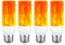 AUAUY LED Flammen Glühbirne, 2W E27 Flammeneffekt Glühbirnen, 3 Beleuchtungsmodi Flackernde Dekorative Atmosphärenlampen für Drinnen und Draußen für Zuhause Garten Bar Halloween Weihnachten (4 Stück)