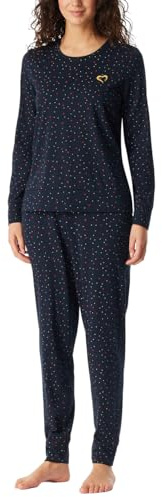 Schiesser Damen Schlafanzug lang mit Bündchen Baumwolle - Nightwear