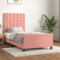 Cadre de lit avec tête de lit Rose 90x190 cm Velours,Cadre de lit avec tête de lit capitonnée en velours Parfait pour une chambre confortable et élégante Chambre à coucher, Lits et cadres de lit