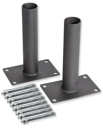 Gartenwelt Riegelsberger 2er Set Aufschraubhülse aus Metall für Lamellenzäune Rohrdurchmesser 30 mm inkl. Schrauben Sicherheitsanker und Muttern