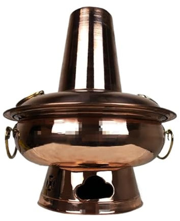 CCKUHN Pentola Shabu in Rame, pentola Calda in Rame, pentola Calda, pentola Calda Shabu in Stile Antico per la casa e la Famiglia, pentola Calda in Rame