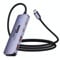 QUUGE 10Gbps Hub USB C 3.2 Gen2 vers 4 Data Ports 2A2C, Adaptateur Multiport USB C Câble 100CM, Hub USB pour PC Compatible avec MacBook Air/Pro, iPhone 16/15 Série, Mac Mini M4, Surface, Dell, HP