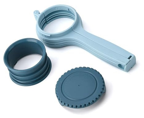 Yctze Clamp/Holder di Tenuta Alimentare Abs Design di Calibro di Grandi Dimensioni con Beccuccio per Mantenimento e Controllo delle Porzioni in Snack e Sacchetti Alimentari (BLUE)