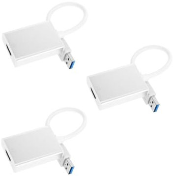 Tofficu 3 Piezas Adaptador Convertidor USB para Pc y Laptop Compatible con HDTV y Múltiples Pantallas Soporta Funciones de Espejo y Rotación para Proyector y Televisor