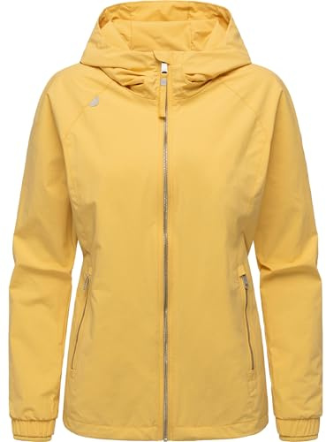 Ragwear Damen leichte Übergangsjacke kurze wasserdichte und atmungsaktive Funktionsjacke mit verstellbarer Kapuze Dizzea XS-XXL