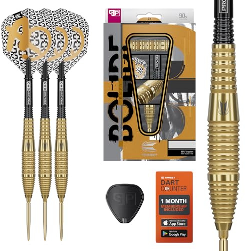 Target Darts Bolide Envy 05 90% Tungsten Swiss Point Steel Tip Dart Set, 24G | Pro Ultra Nr. 6 Flights & Pro Grip EVO Shafts, Gold Swiss Points & SP Tool inklusive | Professionelle Dart-Sets