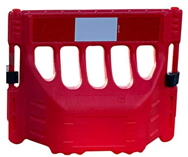 Water Filled Buddha Barrier (Red) - Chapter 8 Traffic Management Heavy Duty Chapter 8 Portable Pedestrian Safety Anti-Trip Plastic Road Barrier Traffic Management…
