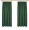 Deconovo Vorhang Verdunkelungsvorhang Kräuselband Gardinen Wohnzimmer Blickdicht Vorhang Kälteschutz Vorhänge, 138x117 cm(HöhexBreite), Waldgrün, 2er Set