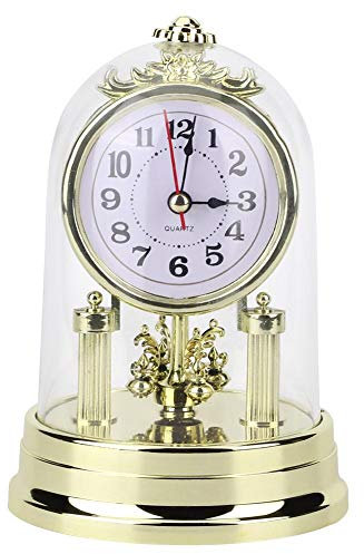 Digitale Wanduhr für Zuhause Clock Vintage Tischuhr Europäischer Retro-Stil Wohnzimmer Moderne Uhr Antike Stille Tischuhr Wohnkultur für Schlafzimmer, Büro (Golden)