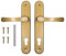 ADGO Türgriff Set für den Türeinsatzkeks 90 Links Rechts Türgarnitur Türdrücker Türklinke Drückergarnitur Aluminium Verzinkter Stahl (Gold)
