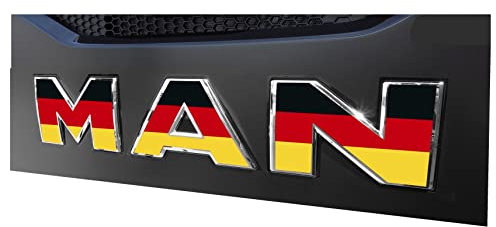 W.B.A. Aufkleber passend für Man Emblem TGX/TGS ab Bj. 2013 und TGX ab Bj. 2020 Länderfarben (Deutschland 2, TGS ab Baujahr 2013)