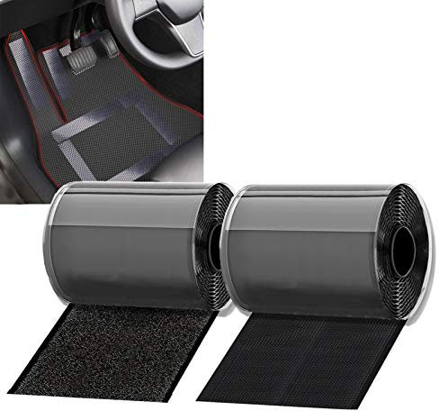 KAEGREEL Belcro Adhesivo para Automóviles y Vehículos Recreativos, Resistente a Altas Temperaturas Belcro Adhesivo Fuerte para Alfombrillas de Coche, Persianas, Fundas de Asiento, 11CM x 2M