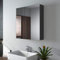EMKE Bathroom Mirror Cabinet Double Door - Wall Mounted Bathroom Cabinet Storage Cupboard with Adjustable Shelf, Waterproof Bathroom Wall Storage Cabinets, Black 60L x 65H x 14.5D cm