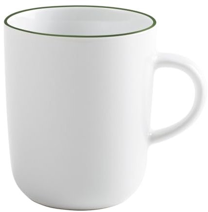 KAHLA 575335A69980C Pronto Line Becher 0,35 l Line smaragd green | Becher mit dunkelgüner Linie aus Porzellan