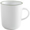 KAHLA 575335A69980C Pronto Line Becher 0,35 l Line smaragd green | Becher mit dunkelgüner Linie aus Porzellan