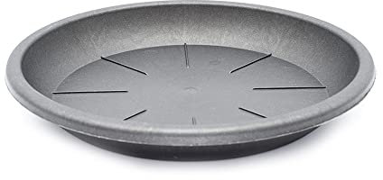 CABLEPELADO Plato Maceta, Plato para macetero, Plato plástico para macetas, Bandeja Maceta, bajoplatos Maceta, Diámetro 30 cm, Apto para macetas de 23 cm de Base, Plástico, Negro