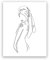 Black White Abstract Minimalist Female Body Line Drawing Art Prints Sexy Woman Poster Canvas Painting Bathroom Home Decor 50x70cm Frameless