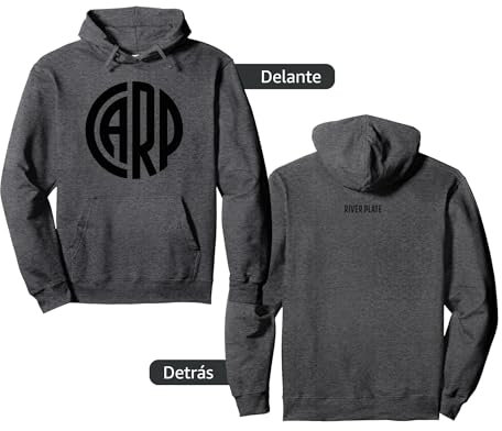 River Plate Argentina - Logo CARP grande gris Sudadera con Capucha