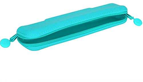 Astuccio per matite, Astuccio per matite in Silicone da Viaggio Mini a Tenuta stagna per Forniture di Trucco cosmetico per la Scuola di Viaggio d'Affari(Verde (Piccolo))