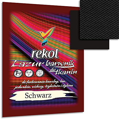 Wohnkult 18 g Textilfarbe Lazur Stofffarbe Färben Nachfärben 15 Auswahl (Schwarz)