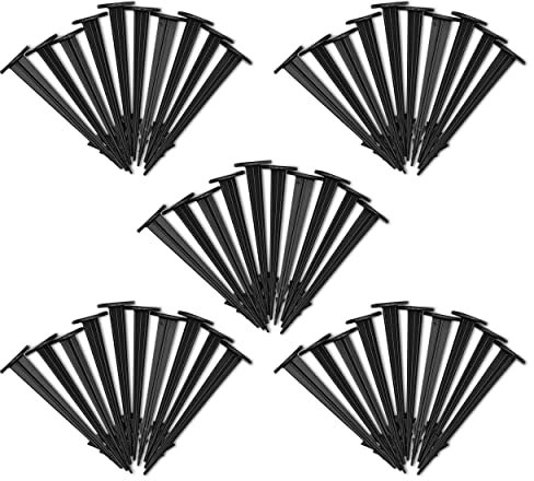 Mini Securing Pegs Pack of 100 – Heavy-Duty Ground Pegs for Securing Landscape Fabric – Durable Weed Membrane Pegs for Plant Protection – Plastic Pegs for Ground Sheet Cover. Set by MYPURECORE