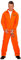 PARTY DISCOUNT NEU Kostüm Amerikanischer Häftling/Sträfling, Overall, Orange, Größe S