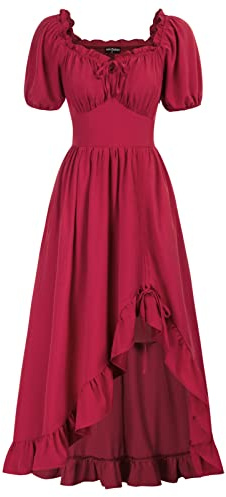 Scarlet Darkness Women's Renaissance Dress Women Corset Medieval Pirate Costume Purple XL Classic