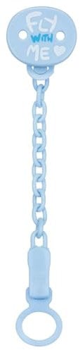 All You Can Clip, Catenella Portaciuccio, Morbide Clip Portaciuccio per Bambino, Morbida Catenella, Portaciuccio Neonato, Azzurro