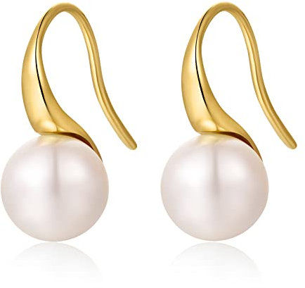 Perlenohrringe Gold Hängend Perlenohrringe Silber 925 Hängend Vergoldet Ohrringe Damen