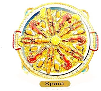 Fruchtiger Paella-Magnet für die Küche und den Kühlschrank dekoriert