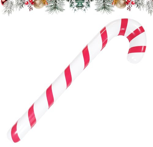 ALLY-MAGIC Inflatable Christmas Candy Cane, Novelty Giant Blow Up Candy Cane Stick for Christmas Ornament Xmas Decoration Indoor Outdoor Wall Home Decor Y6-SDGZ(Red+White)