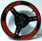 Adesivi interno strip cerchi ruote moto 17 POLLICI Compatibili con Ducati Honda Suzuki kawasaki Yamaha cerchioni strisce COD. INT03 (032 Rosso, RUOTA DIETRO + AVANTI (4+4 pezzi per 1 lato))