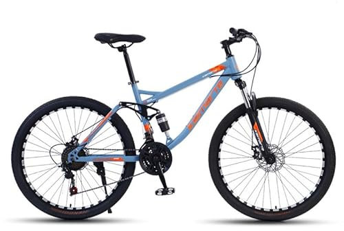 SKIHOT 26 Zoll Mountainbike, 24-Gang Fahrrad MTB mit Vollfederung, MTB Dirt Bike für Städte, Arbeitswegen, Reisen in Bergen,26-Spoked-Wheel