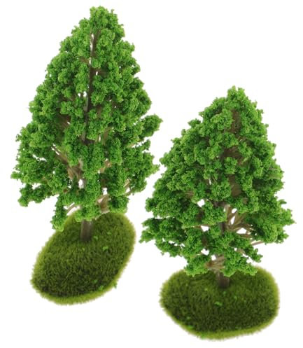 LALAFINA 4 Stück Baummodell Bonsai-Bäume dekorieren Eisenbahnbäume Zubehör für Babypuppen Spielzeuge Bäume für die Modelleisenbahn Mini-Bäume zum Basteln Pflanze Landschaftsbaum Obstbaum