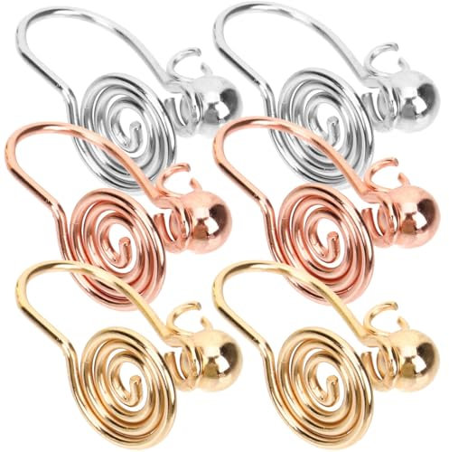 DEARMAMY 6Pcs Boucles D'oreilles À Pression Chéloïdes : Boucles D'oreilles À Clip De Compression En Spirale - Acier Inoxydable Pour Oreilles Non Percées Femme Homme (Doré Doré Rose)