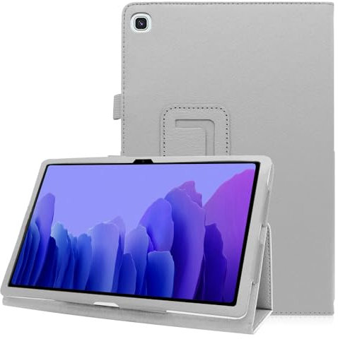 [TECH UK] Case for Galaxy Tab A7 10.4 2020 Release Model T500, Premium Slim Leather Folio Stand Case Cover for Samsung Galaxy Tab A7 10.4 Inch 2020 Tablet (SM-T500/T505/T507) (Grey)