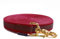 Mystique® Gummierte Schleppleine 20mm mit Handschlaufe Messing Scherenkarabiner weinrot 7,5m