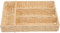 IMIKEYA Panier de rangement en osier tressé pour couverts avec compartiments divisés en rotin, fourchette, cuillère, accessoires de cuisine