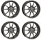 4x AUTEC Felgen Alufelgen WIZARD 7.0x16 ET25 4x108 Gunmetal matt kompatibel mit Opel Mokka Corsa