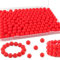 Kovict 200pcs Silicone Beads, 12mm Silicone Beads for Keychain Making, Pens Bracelet Necklace DIY Crafts（Scarlet red）