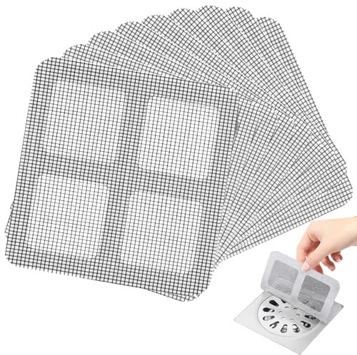 100 Piezas Rejilla Desague Ducha Desechable 10 x 10 cm Filtro Ducha Pelo para la Cocina, Fregadero, Bañera