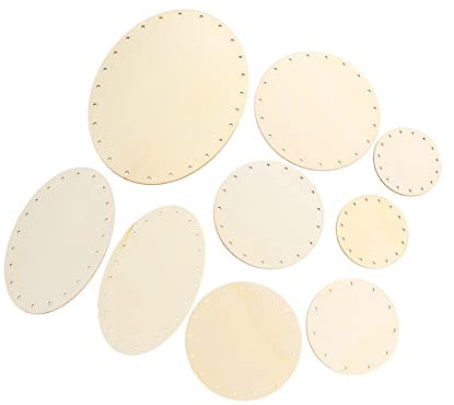 HOODANCOS 9stücke Holzspäne Mit Löchern Blanko-holzstücke Für Bastelarbeiten Holzausschnitte Zum Bemalen Und Beizen Wanddekore Aus Holz Für Diy-projekte