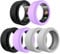 TiMOVO Silicone Ring Case Compatible with Gen 3, Oura Ring 4, Samsung Galaxy Ring, Ultrahuman Ring AIR, RingConn, Case Fits All, Universal 6-14 Size Rings, Black/Gray/Purple