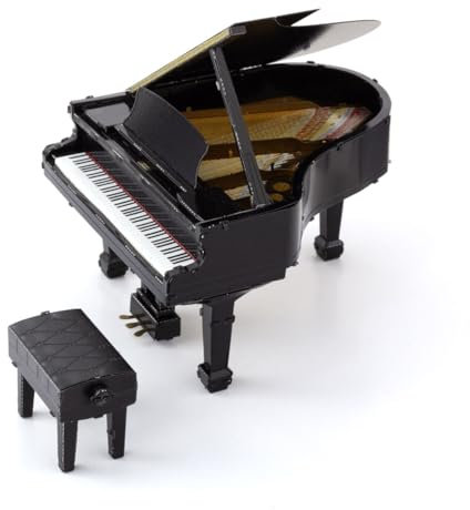 Metal Earth Fascinations Metallbausätze - Musik Instrument Grand Piano Flügel, lasergeschnittener 3D-Konstruktionsbausatz, 3D Metall Puzzle, DIY Modellbausatz mit 3 Metallplatinen, ab 14 Jahre
