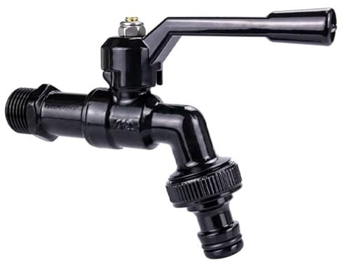 SXWYLZ Robinet Exterieur Jardin Noir Robinet en Laiton pour Extérieur Applique Mural Robinet de Jardin Extérieur Robinet Extérieur Mural Antigel Robinet Eau Froide